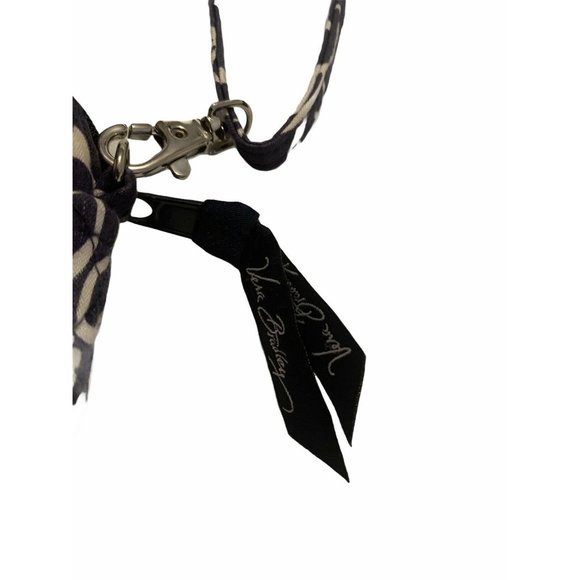 Vera Bradley Crossbody Small Quilted Navy Blue Whi - Picture 5 of 12